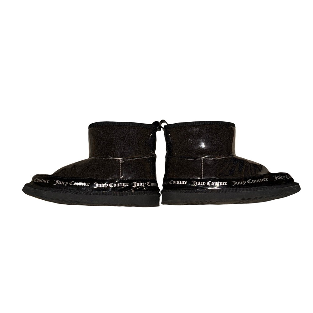 Juicy Couture Klash Bootie in Black and Clear Size 7 **Small Crack in Left Boot - Picture 5 of 8